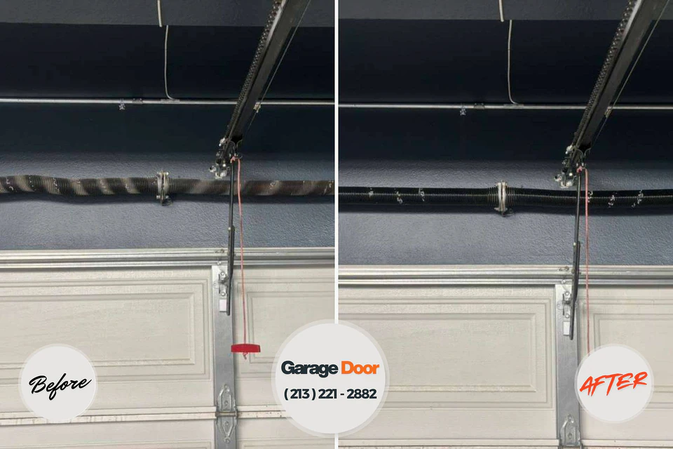 Before and after: garage door repair Bull Shoals, AR